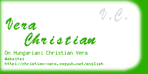 vera christian business card